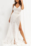 Crochet Fringe Cover-Up Dress