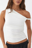 One-Shoulder Ruched Camisole