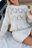 Ruffle Edge Knit Sweater