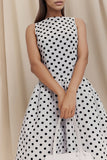 Polka Dot Sleeveless Casual Dress