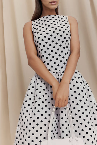 Polka Dot Sleeveless Casual Dress