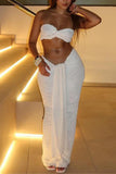 Elegant Textured Skirt Set