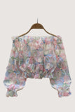 Floral Embellished Sheer Blouse