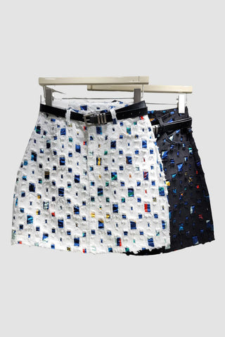 Embellished Mini Skirt