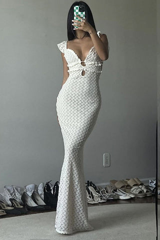 Sleeveless Lace Maxi Dress