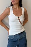 Button-Accented Tank Top