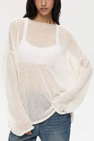 Simple Long-Sleeve Crewneck Tee