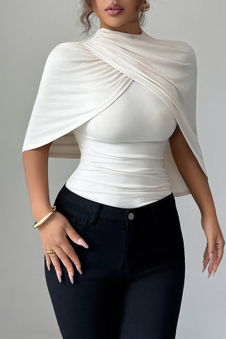 Draped Cape-Style T-Shirt