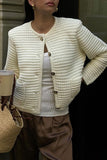 Textured Button-Up Cardigan