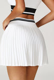 Sporty Pleated Mini Skirt