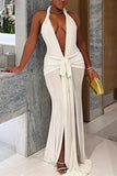 Halter Tie Evening Gown
