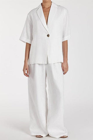 Short Sleeve Blazer and Pants Set