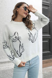 Cat-Patterned Sweater