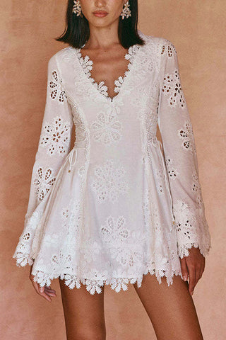 Lace Flare Casual Dress