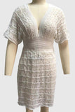 V-Neck Lace Casual Beach Dress