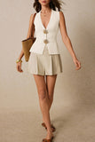 Shell-Button Accent Tank Top