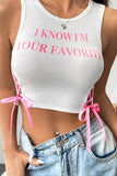 Statement Tank with Side Tie Accents