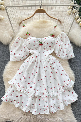 Off-Shoulder Ruffle Casual Dress