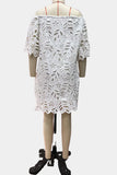 Off-Shoulder Lace Mini Dress