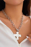 Chunky Chain Necklace with Cross Pendant