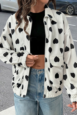 Heart Pattern Casual Jacket