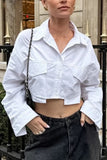 Cropped Button-Down Shirt