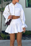 Chic Crop Top and Skirt Set