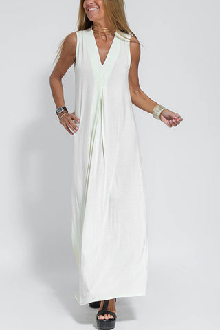 Sleeveless V-Neck Maxi Dress