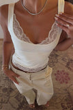 Lace-Trim Tank Top