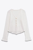 Button-Front Layered-Hem T-Shirt