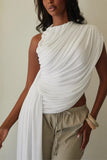 Draped Asymmetrical T-Shirt