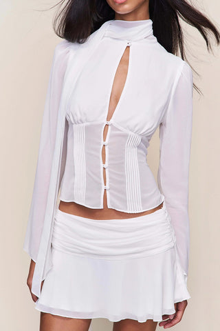 Elegant Button-Detail Blouse