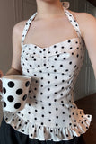 Polka Dot Halter Tank Top