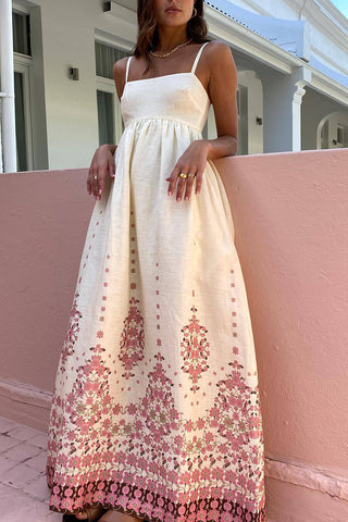 Floral Hem Long Dress