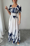 Puff Sleeve Maxi Dress