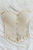 Button-Front Knit Tank Top