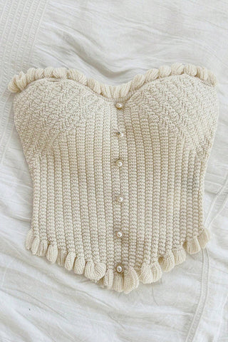 Button-Front Knit Tank Top