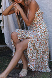 Floral Midi Sundress with Spaghetti Straps