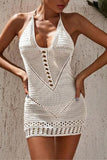 Halter Crochet Mini Dress