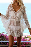 Lace-Trimmed Sheer Cover-Up