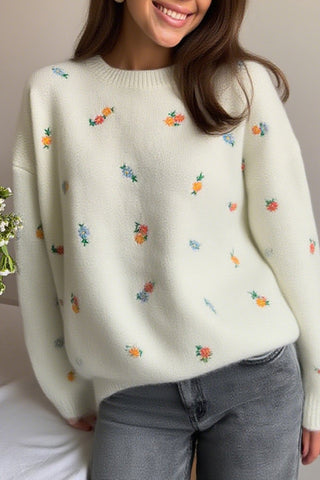 Floral Pattern Sweater