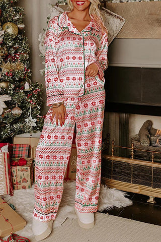 Christmas Print  2-Piece Pajama Set