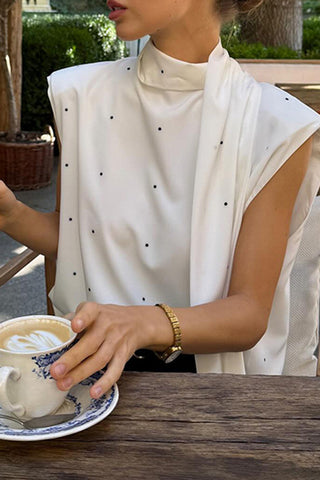 Elegant High-Neck Sleeveless Top