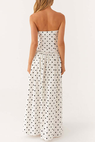 Strapless Floral Evening Gown