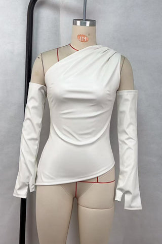 Asymmetric Sleeve Tank Top