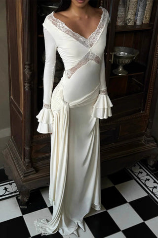 Elegant Long-Sleeve Casual Dress