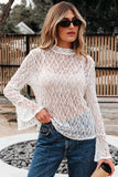 Sheer Lace Long Sleeve Top