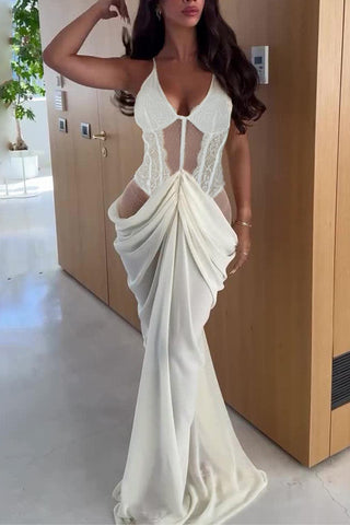 Elegant Draped Evening Dress