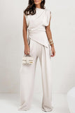 Stylish Draped Two-Piece Set