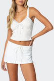 Lace-Trim Bow Accent Camisole